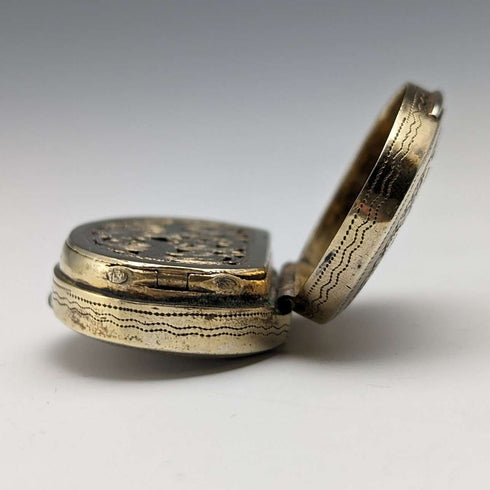 1819 British Antique Sterling Silver Vinaigrette with Sponge John Shaw