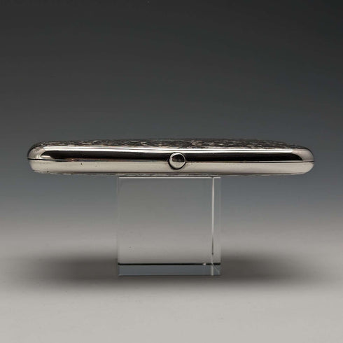 1897 British Antique Sterling Silver Double Door Card Case 122g Deakin and Francis