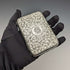 1897 British Antique Sterling Silver Double Door Card Case 122g Deakin and Francis