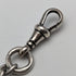 Circa 1900 British Antique Sterling Silver Albert Chain 35g 2 Color Rotating Fob