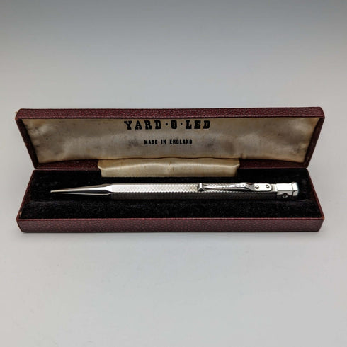 1956 英國 Yard O' 紅色純銀六角形自動鉛筆(附盒子)