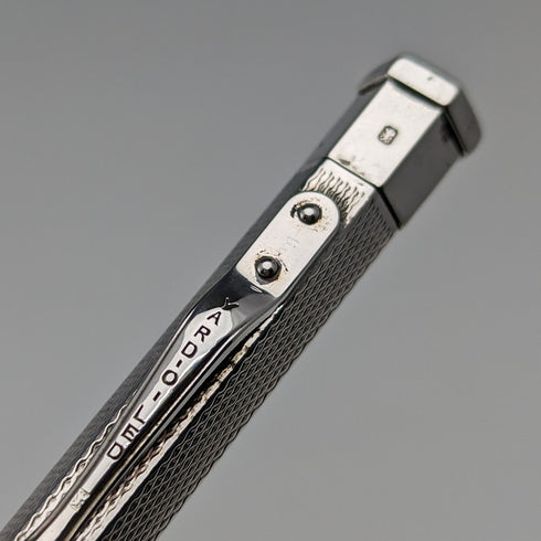 1956 British Yard O' Red Sterling Silver Hexagon Propelled Pencil in Case