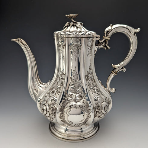 1873年 英国アンティーク シルバープレート製 ティー/コーヒーセット Elkington