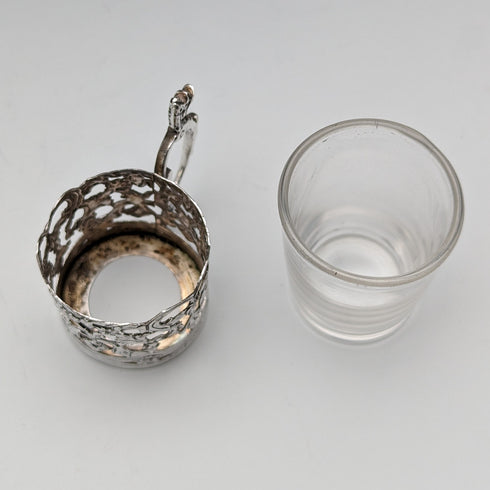 1906 年英國古董純銀酒杯利口酒玻璃杯套裝 5 件馬克和科恩盒