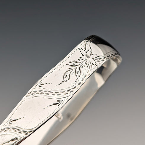 Circa 1800 British Antique Sterling Silver Sugar Tongs 33g Stephen Adams II