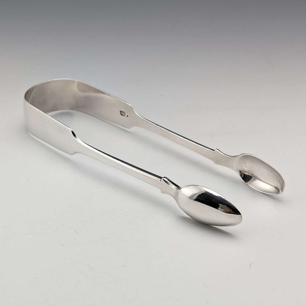 1839 British Antique Sterling Silver Sugar Tongs 46g Robert Williams
