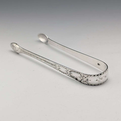 1791年 英国アンティーク 純銀製 シュガートング 32g Thomas Wallis II