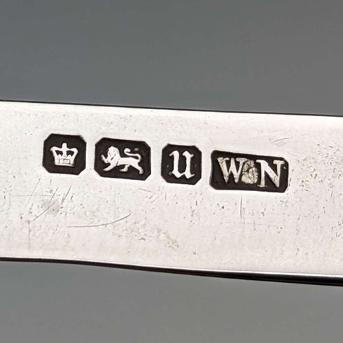 1912 British Antique White Pearl Handle Sterling Silver Blade Penknife William Needham