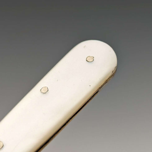 1930 British Vintage White Pearl Handle Sterling Silver Blade Penknife William Needham
