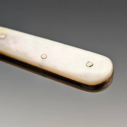 1930 British Vintage White Pearl Handle Sterling Silver Blade Penknife William Needham