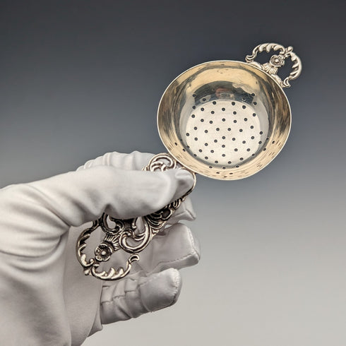 復古純銀茶濾鏤空雕刻 40 克