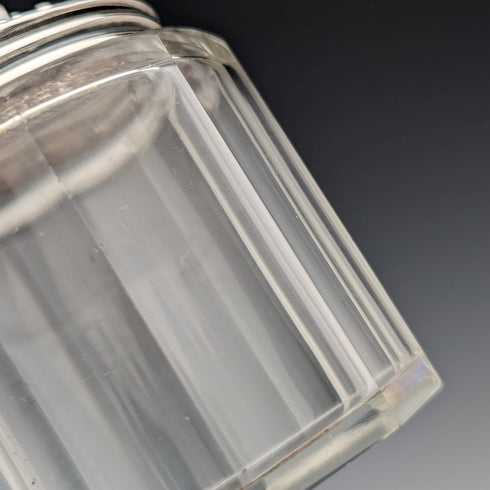 約 1903 年英國古董純銀帶蓋玻璃罐 3 件套