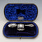 Circa 1900 British Antique Sterling Silver Spoon and Napkin Ring Set 36g in Case Hilliard and Tomason