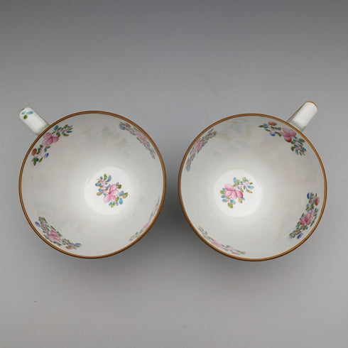 20世紀前半 英国ヴィンテージ ミントン ティーカップトリオ ペア コカトリス グリーン