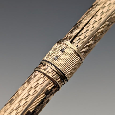 ヴィンテージ 金張り ペンシル&つけペン 伸縮式96-121mm