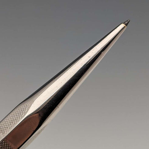 British Vintage Yard O' Red Rhodium Plated Hexagon Propelled Pencil in Paper Box