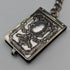 Circa 1920 British Antique Sterling Silver Albert Chain 61g Mini Album Fob