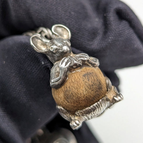 英国ヴィンテージ 純銀製 チャームブレスレット 37g