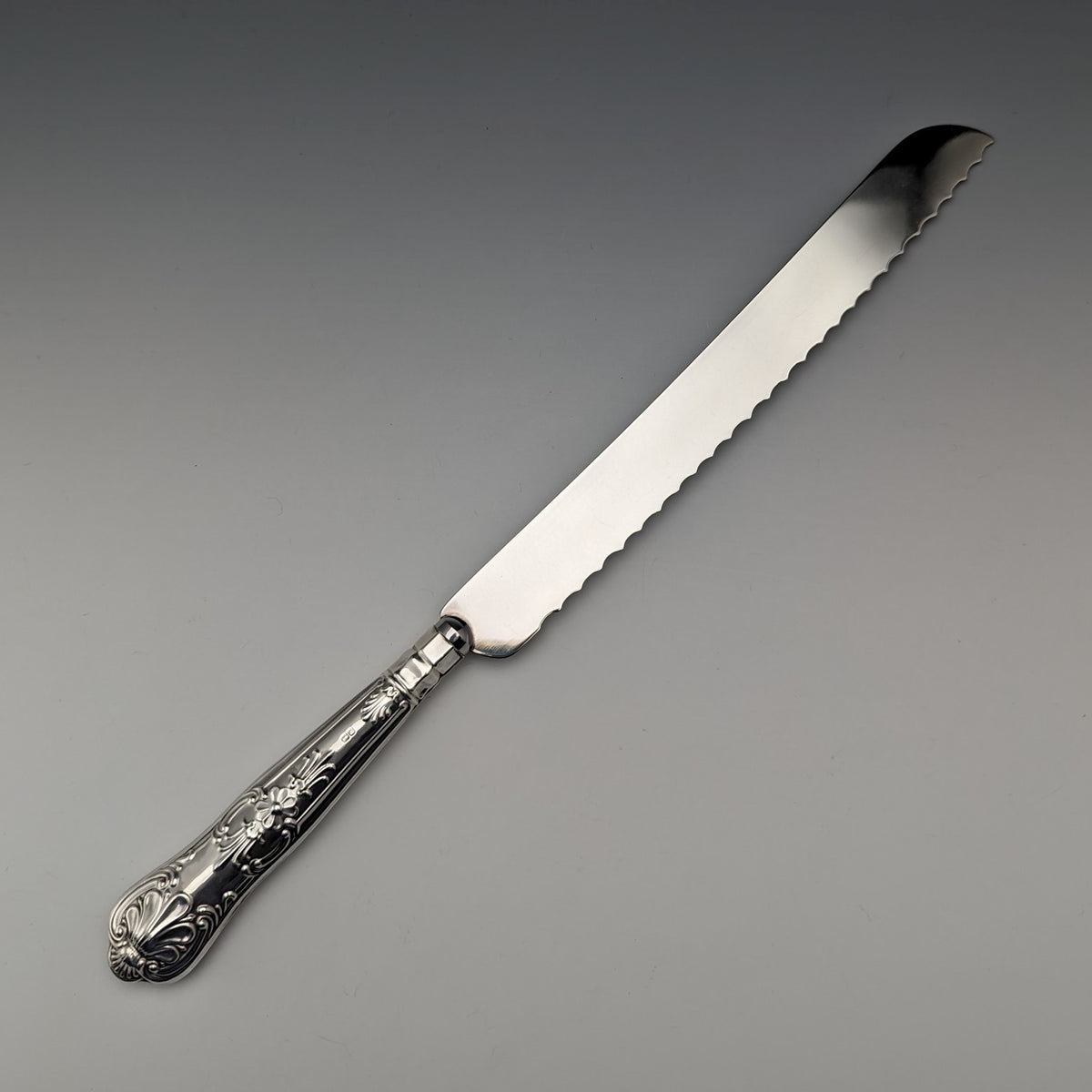 純銀　純銀製刀 約30cm 1969 年英國復古純銀手柄麵包刀哈里森兄弟– SILVER-LUG