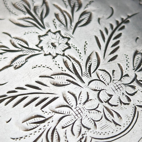 1912 British antique sterling silver cigarette case 62g Joseph Gloster