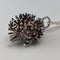 British vintage hedgehog charm pendant and sterling silver necklace