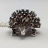 British vintage hedgehog charm pendant and sterling silver necklace