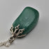 Vintage British jade pendant and sterling silver necklace