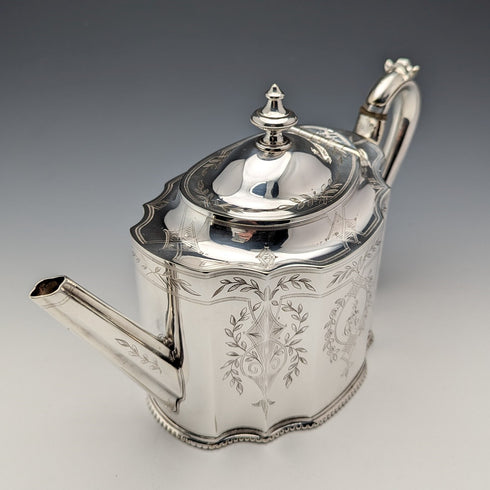 約 1880 年英國古董鍍銀茶壺 Thomas Prime