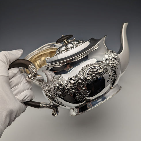 Circa 1905 British antique silver plate tea set Fenton Brothers