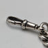 Circa 1900 British antique sterling silver Albert chain, extra thick 74g, Vesta case