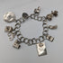 1965 British Vintage Sterling Silver Charm Bracelet 48g Charles Horner