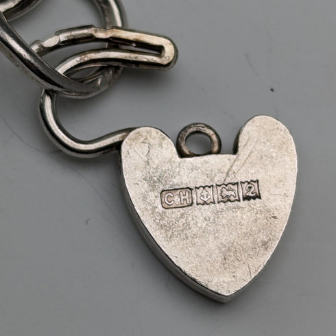 1965 British Vintage Sterling Silver Charm Bracelet 48g Charles Horner