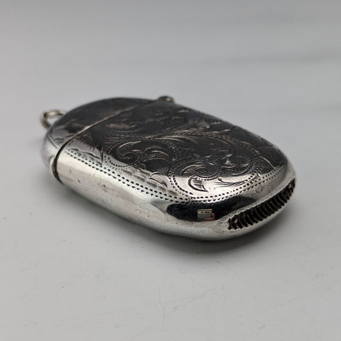 1895 British antique sterling silver Vesta case 25g match case Joseph Gloster