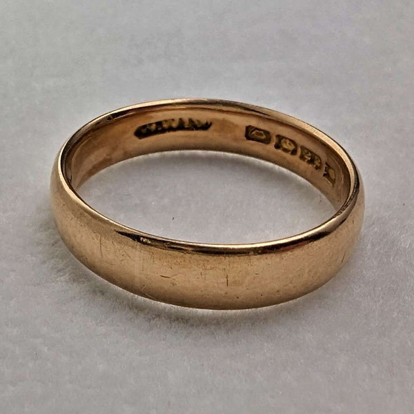 1919 British Antique Jewelry 22K Gold Ring 3.7g W Wilkinson