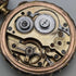 Circa 1890 Antique Pountet Chavet Pocket Watch with Gold Filling and Gunmetal Case in Good Working Condition
