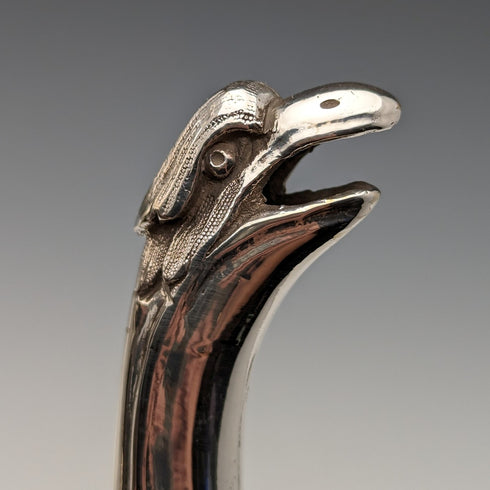 1845 British antique silver plate coffee pot by John Sherwood