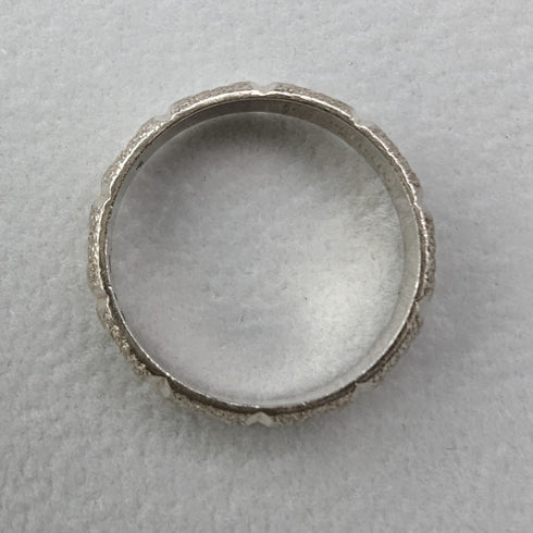 英国ヴィンテージ ジュエリー 純銀製 ブライトカットリング 指輪