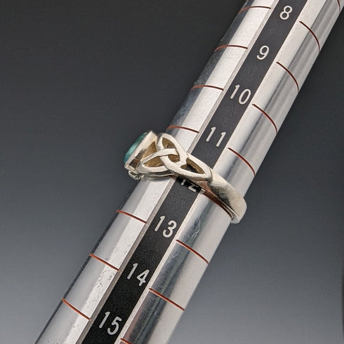 British vintage jewelry blue stone sterling silver ring