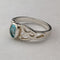 British vintage jewelry blue stone sterling silver ring