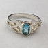 British vintage jewelry blue stone sterling silver ring
