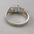 British vintage jewelry blue stone sterling silver ring