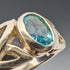 British vintage jewelry blue stone sterling silver ring