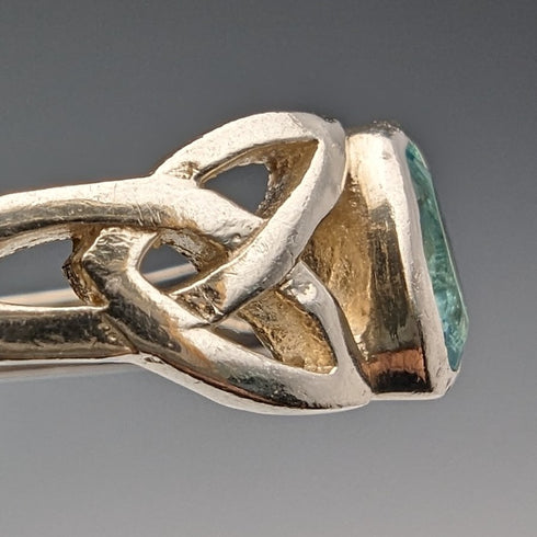 British vintage jewelry blue stone sterling silver ring