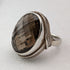 British vintage jewelry, large brown stone, sterling silver ring