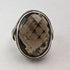 British vintage jewelry, large brown stone, sterling silver ring
