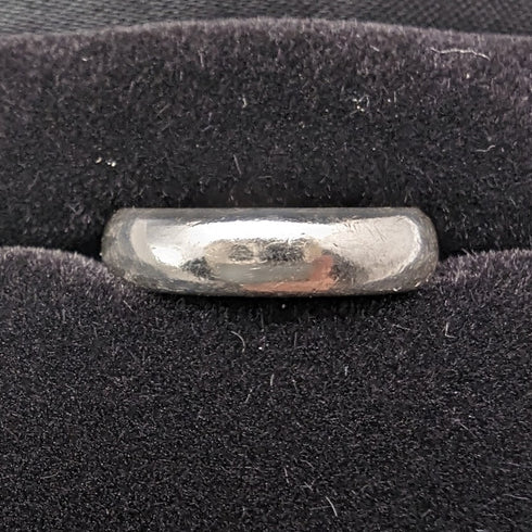 British vintage jewelry, sterling silver, simple pinky ring