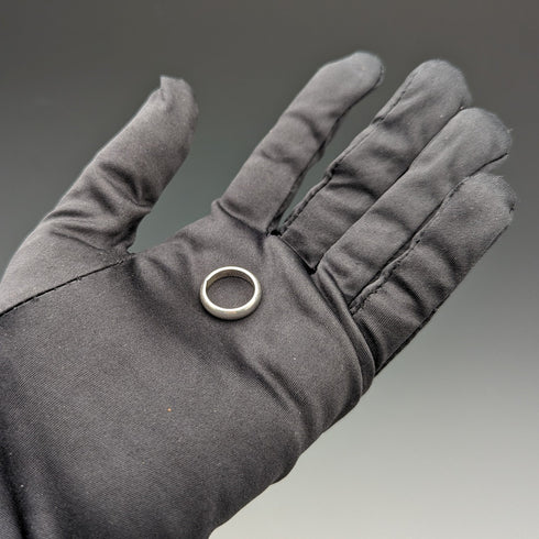 British vintage jewelry, sterling silver, simple pinky ring