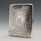 1906 British antique double door sterling silver card case, 108g, Deakin and Francis