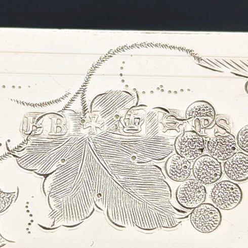 約 1870 年英國古董鍍銀水果餐具 12 對套裝木盒裝