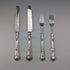 1842 British antique pure silver fruit cutlery set, 6 pairs, total weight 561g, William Sansom, wooden box